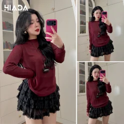 Áo Thun Dài Tay Nữ Form Babytee – Thun Sương Co Giãn 4 Chiều Mềm Mịn