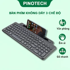 Bàn Phím Không Dây PINOTECH BK569 3 Chế Độ – Kết Nối Bluetooth/2.4G Cho Điện Thoại, Laptop, Tablet, PC