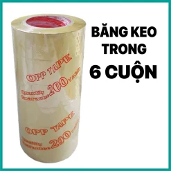 [XẢ KHO] Băng Keo Trong/Đục 5cm – Dán Thùng, Đóng Gói Hàng Hóa
