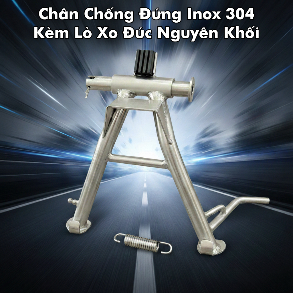 Chống Đứng Inox 304 Kèm Lò Xo – Lắp Zin Cho Nhiều Dòng Xe Máy