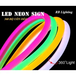 LED DÂY NEON 360° UỐN DẺO CHỐNG NƯỚC 220V – CẮT LẺ THEO MÉT, SIÊU SÁNG