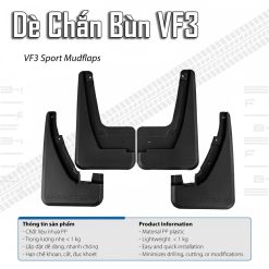Dè Chắn Bùn Cho Xe VinFast VF3 B-Factory – Giảm 90% Bùn Văng, Giữ Sạch Thân Xe & Tay Nắm Cửa
