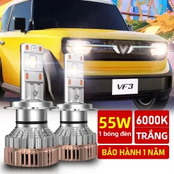 Bóng Đèn Pha LED H7 Tuffoo 55W Cho VinFast VF3 – Ánh Sáng Mạnh Gấp 3 Lần, Lắp Zin 100%