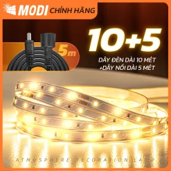 Dây LED Trang Trí Trong Nhà Năng Lượng Mặt Trời MODI SOLAR 5M – 10M Ánh Sáng Vàng | Tiết Kiệm Điện – Decor Hiện Đại