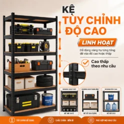 Bali Kệ Sắt Gỗ V Lỗ 40x120x180cm Kệ Đa Năng Cao Cấp Nhiều Kích Thước Lựa Chọn