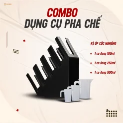 [COMBO] DỤNG CỤ PHA CHẾ – KỆ ÚP CỐC NGHIÊNG + CA ĐONG ĐỊNH LƯỢNG (4 MÓN)