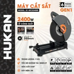 Máy Cắt Sắt Bàn HUKAN G1-MCS2400S 2400W – Mạnh Mẽ, Bền Bỉ, Cắt Chính Xác