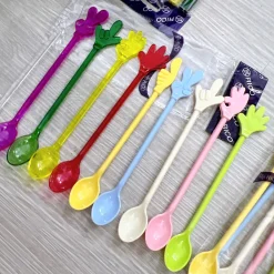 Muỗng Bàn Tay RICO – Set 5 Muỗng Nhựa Khuấy Sinh Tố Trang Trí Siêu Dễ Thương