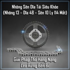 Nhông sên dĩa tải (dĩa thồ 41, 45, 48, 52, nhông 13, sên 10 ly) siêu khoẻ