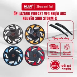 Ốp Lazang VinFast VF3 HUVI Storm-X – Nhựa ABS Nguyên Sinh | Bộ 4 Chiếc | Tăng Thẩm Mỹ – Bảo Vệ Mâm Xe