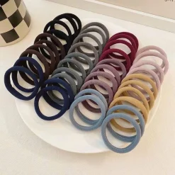 Set 100 Chun / Thun Cột Tóc Nữ Phong Cách Hàn Quốc – Co Giãn Tốt, Màu Sắc Dễ Thương